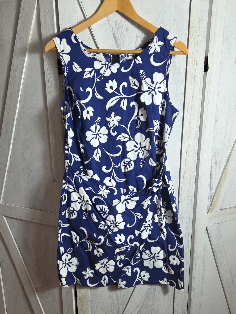 Shannon Marie 100% Cotton Made In USA Hawaiian Tie Front Dress Size XL